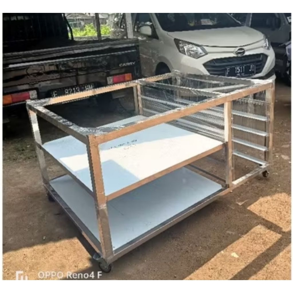 Rak Meja Oven Deck | Trolley Meja Oven Deck Stainless steel
