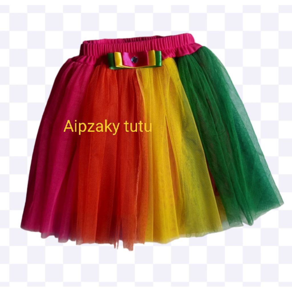 Rok tutu pelangi anak perempuan