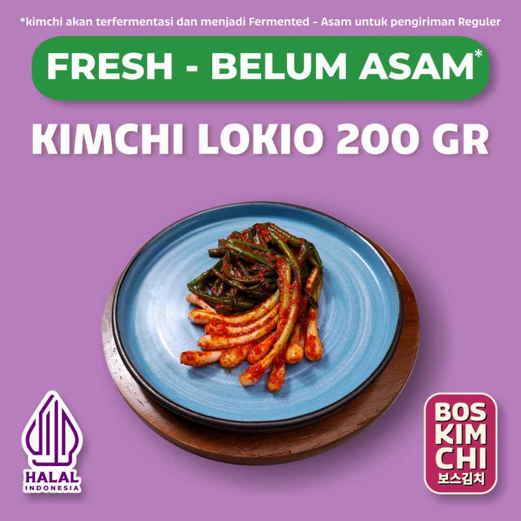 

Fresh! Kimchi Lokio 200 gr | Boskimchi | Jjokpa Kimchi Belum Asam Homemade Fresh