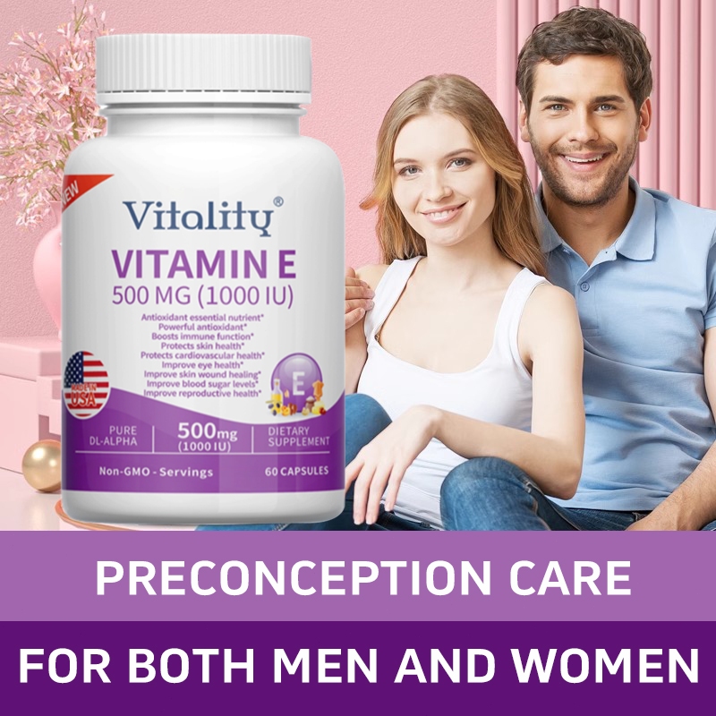 Suplemen Vitamin E Anti Penuaan Mempercantik Kulit Vitamin Perawatan Kulit ‌Suplemen Vitamin E untuk