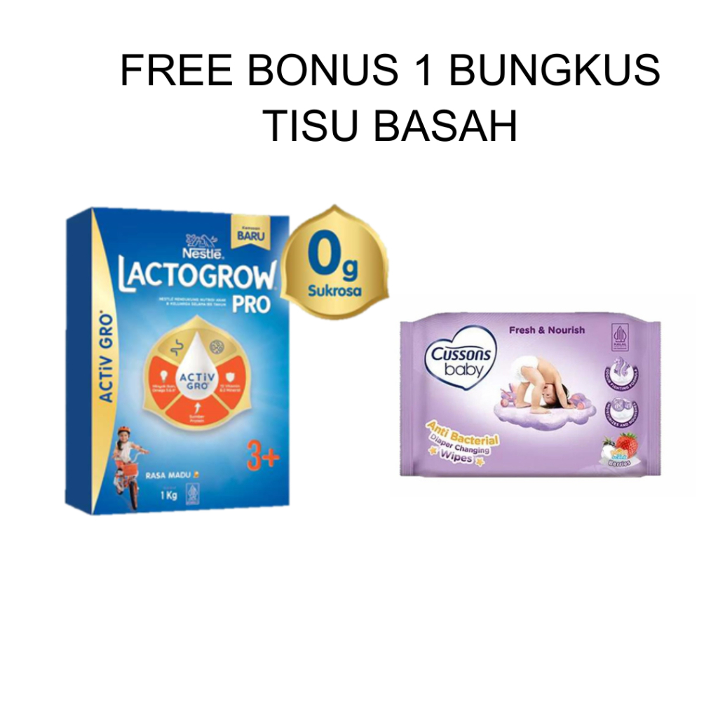 

LACTOGROW 3+ 1kg – Susu Pertumbuhan Anak Usia 3 Tahun ke Atas dari Nestlé, Rasa Madu