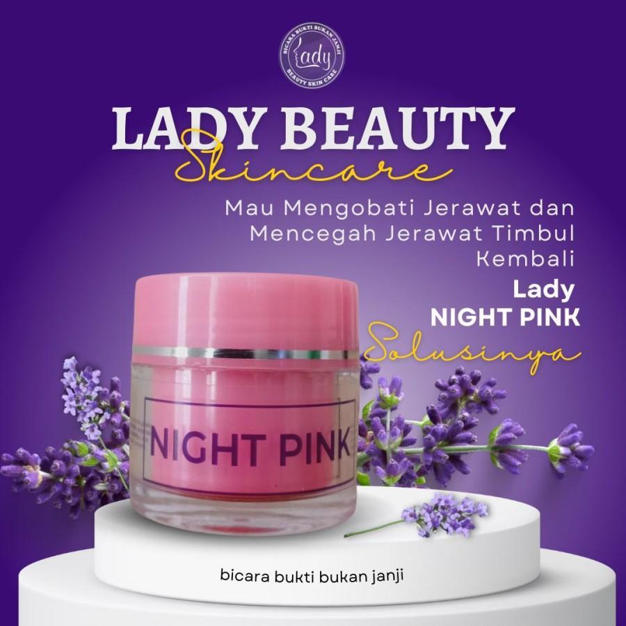 LADY NIGHT CREAM PINK ECER LADY SKINCARE ATASI KULIT JERAWAT
