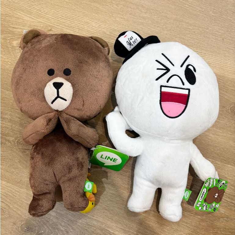 SALE Boneka Line Friends Brown & Cony / Boneka Couple Lucu / Boneka Hadiah Ulang Tahun / Doll Plushi