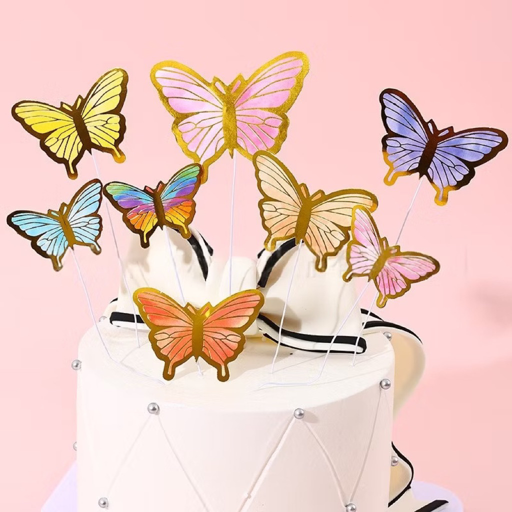 

Kupu kupu dekorasi Kue Tart Snack tower Hampers Parsel