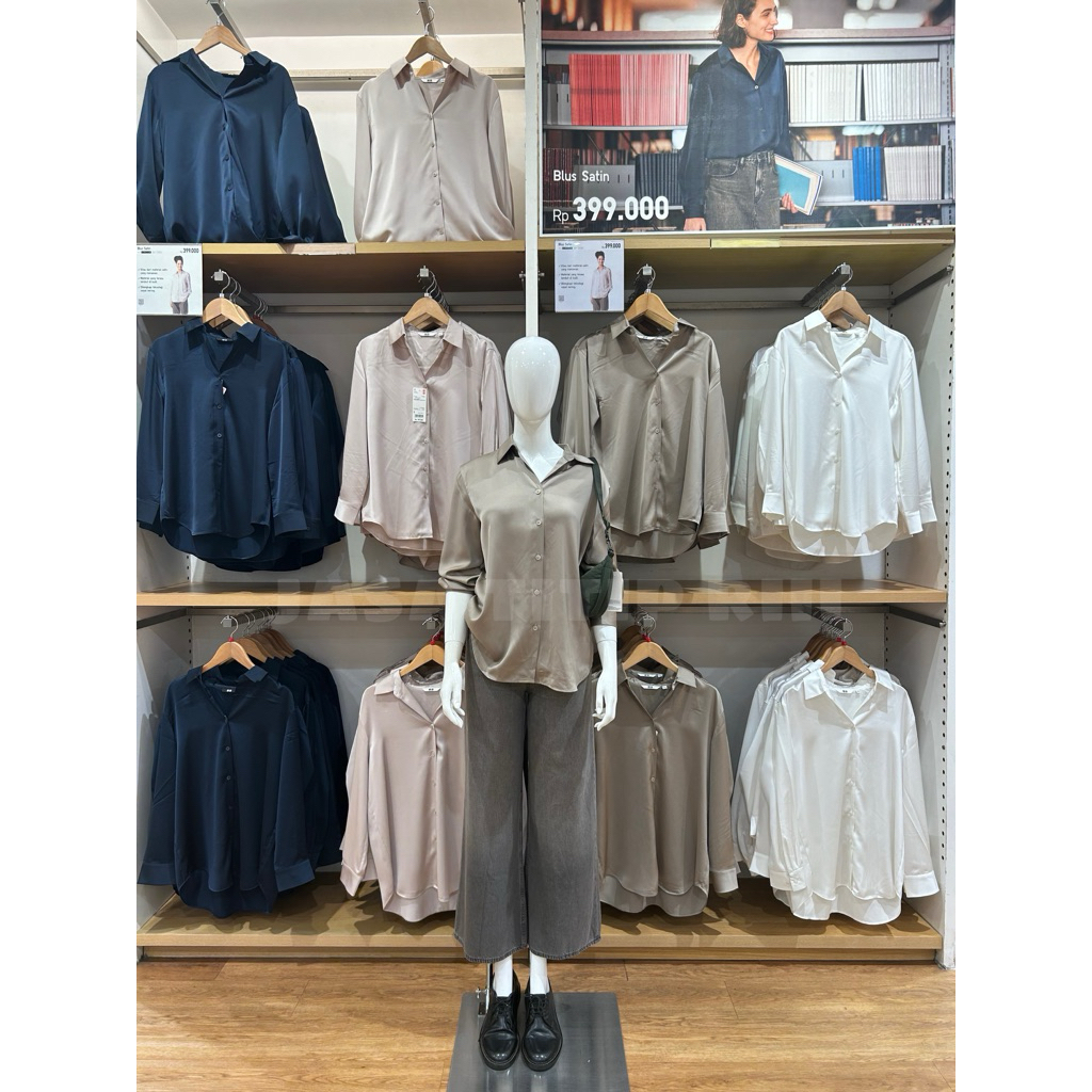 Blus Satin WOMEN UNIQLO