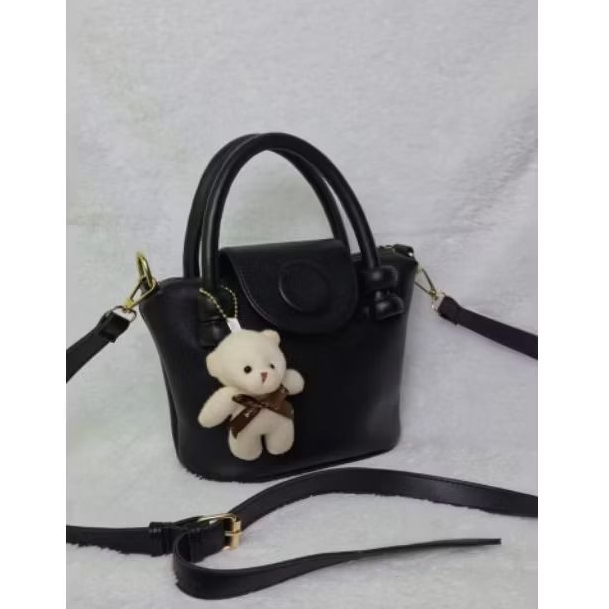 ghania sling bag- oat kulit snow wanita