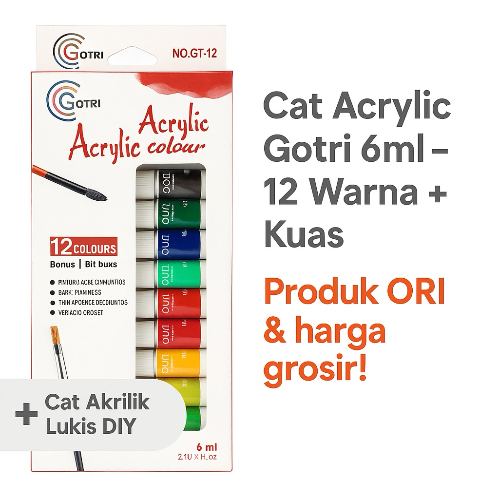 

Vtec Cat Acrylic Vtec 6Ml 12 Warna VT-612 VT612 Cat Arilic V-TEC 6ml VTec Acrilyc Colour Gotri KUAS