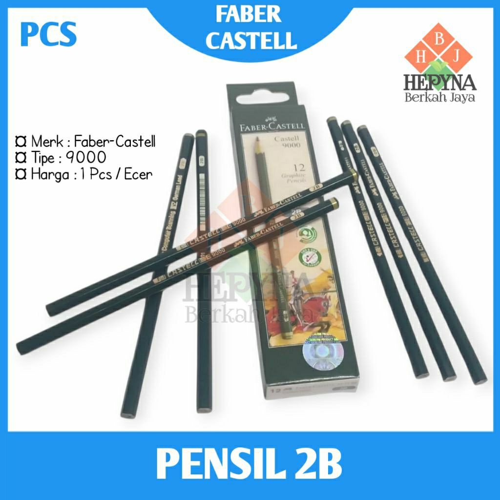 

Pencils / Pensil Faber-Castell 9000/ 2B / 1 PCS (Satuan)
