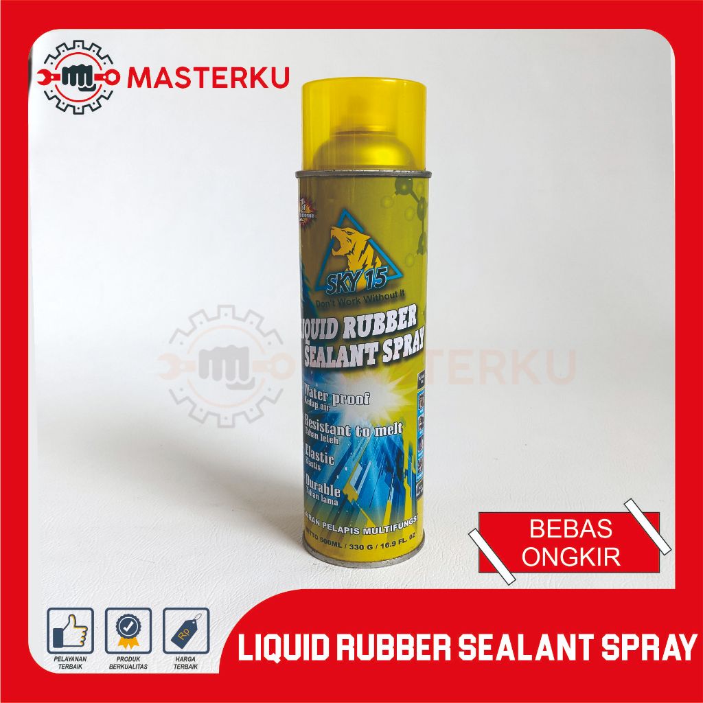LIQUID RUBBER SEALANT SPRAY KLG SKY 500ML/SPRAY KARET TAHAN AIR /SEALANT SPRAY CAIR