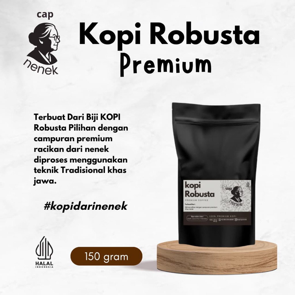 

Kopi Hitam Robusta Campuran Premium - 150gram