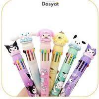 

Pena Mekanik Karakter Kartun Pulpen 10 Warna Lucu 3D DOLL Bolpen Gel Tinta Donat Animasi 10 Warna
