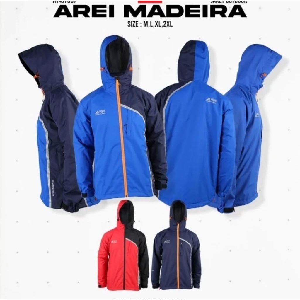 jaket outdoor camping hiking waterproof arei madeira