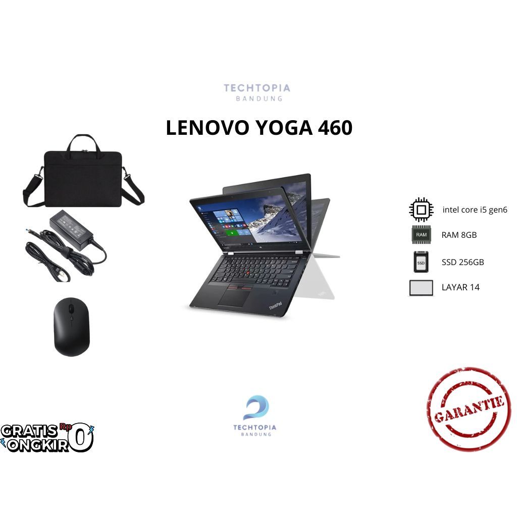Laptop lenovo yoga 460 i5/i7 original bergaransi