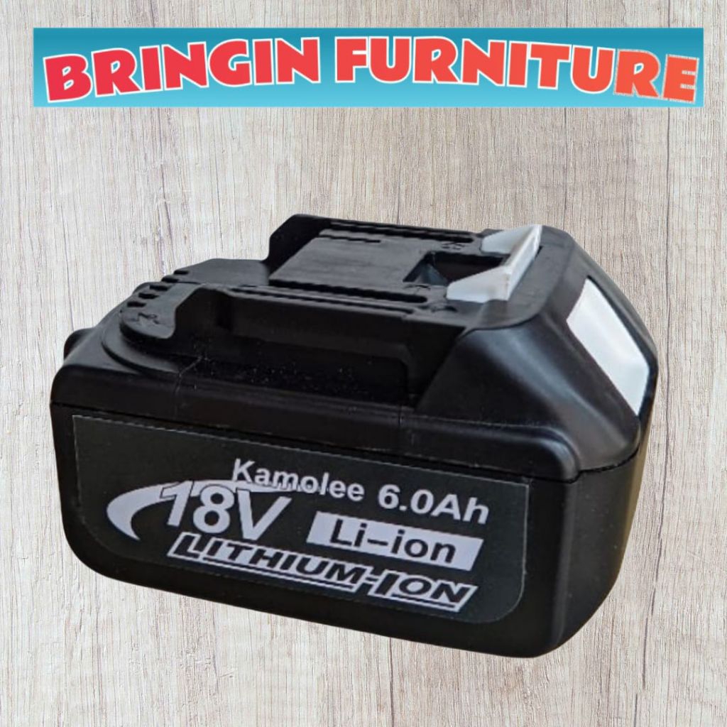 Baterai impact wrench kamolee 18v 6.0ah batre bor gerinda kamolee