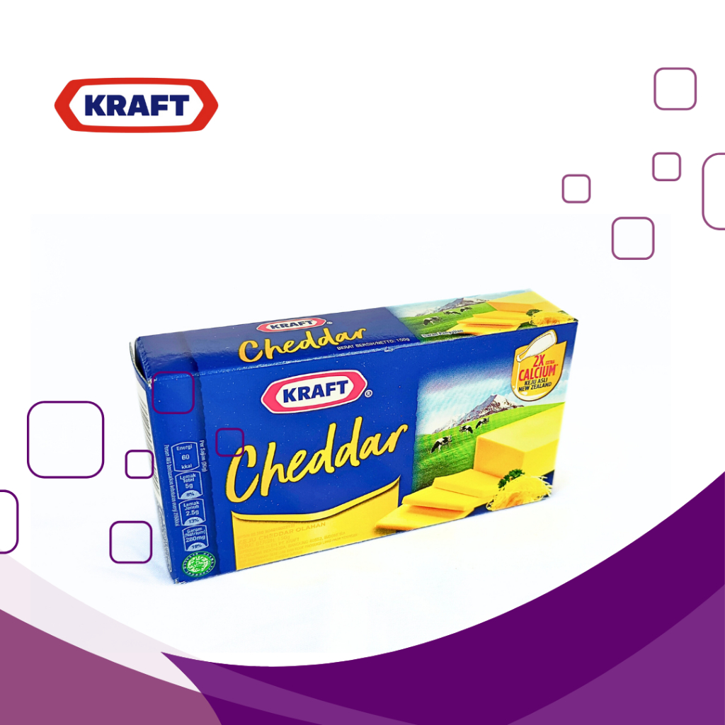 

Keju Kraft Cheddar 150 Gram