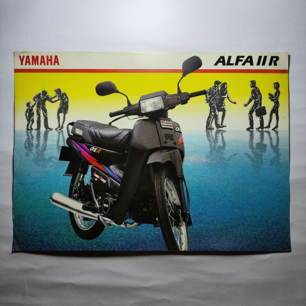 Brosur Flyer Leaflet Poster Jadul Lawas Yamaha Alfa II R Alfa ll R Tahun 1996