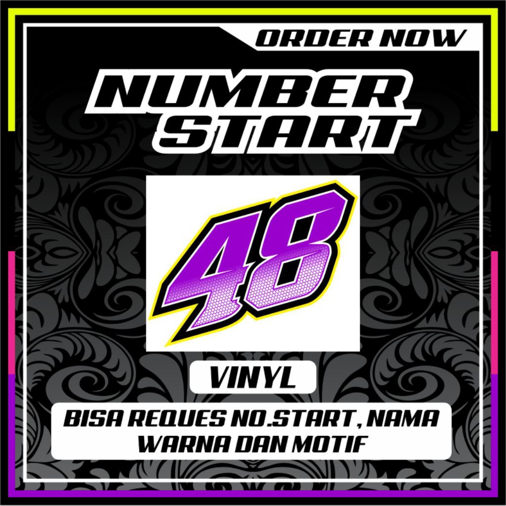 Stiker Nomor Start dan Custom Nomor