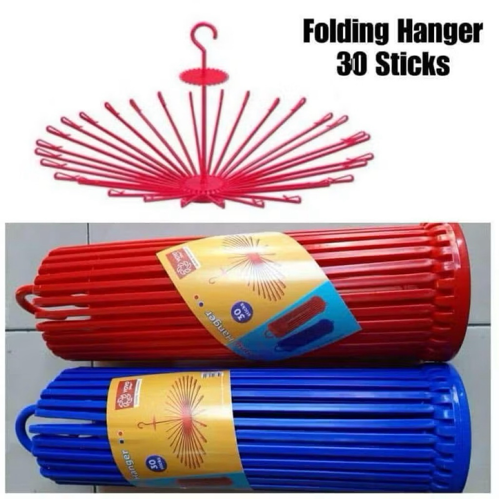 FOLDING HANGER 30 STICK / GANTUNGAN BAJU BAYI / JEMURAN BAJU BAYI / HANGER BAYI / JEMURAN BAJU BAYI 