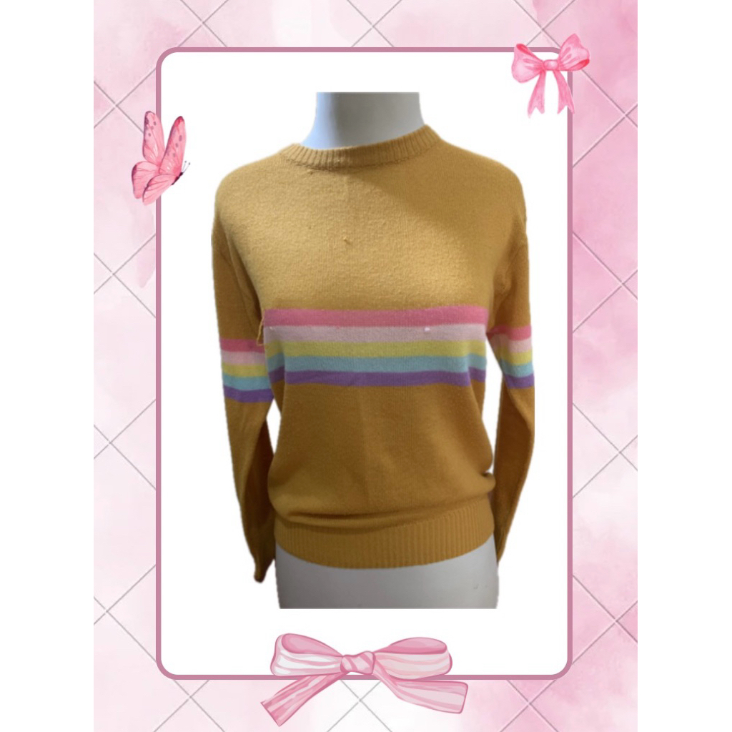 Baju wanita rajut pelangi