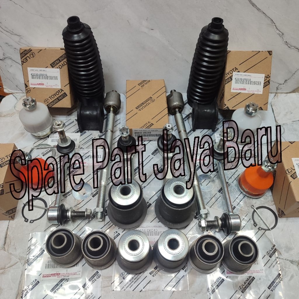 Paketan Kaki Kaki Tie Rod Rack End Link Stabilizer Karet Stabil Bushing Arm Set Ball joint Arm Depan