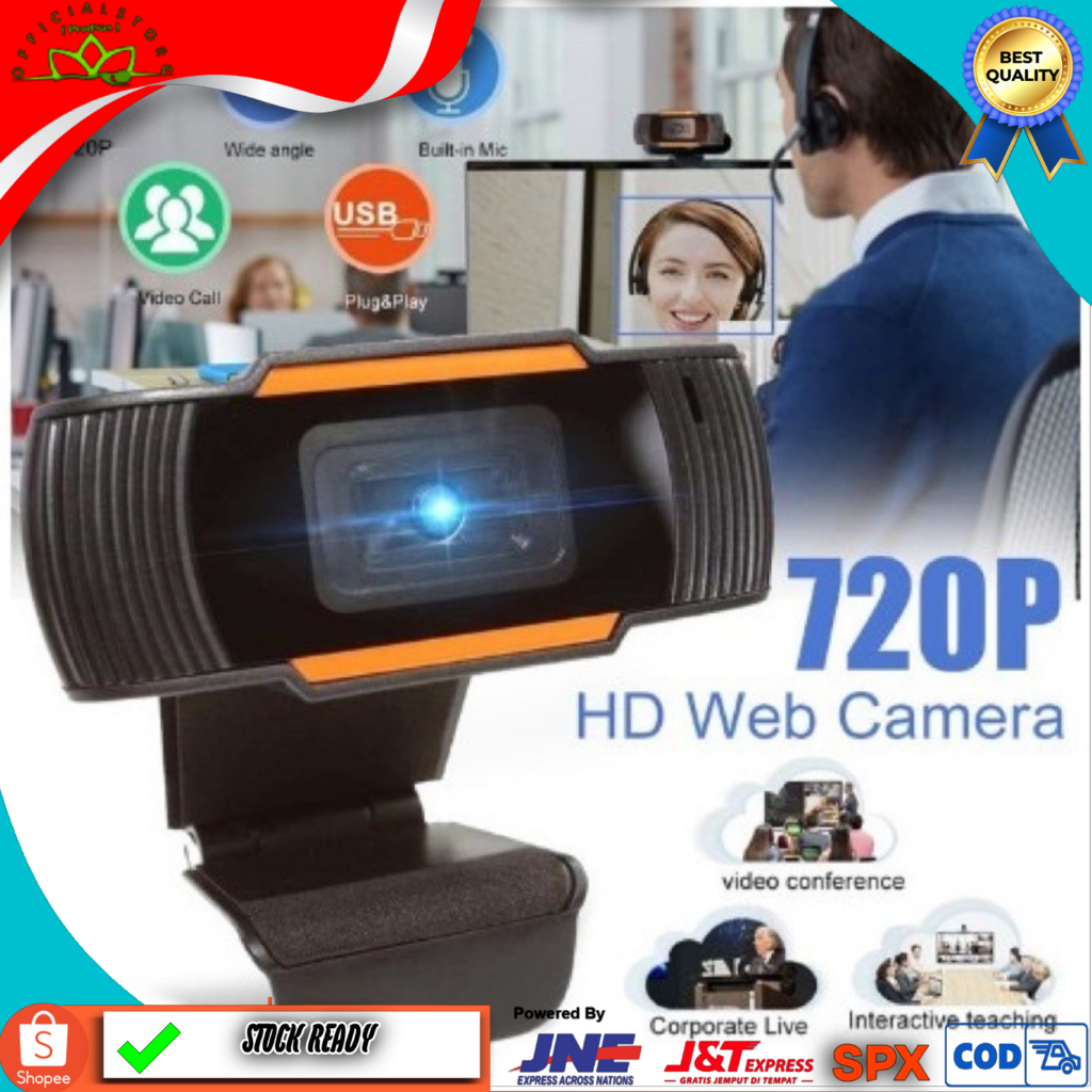 Webcam USB 720P HD || Kamera Streaming Webcam 720P 30fps HD