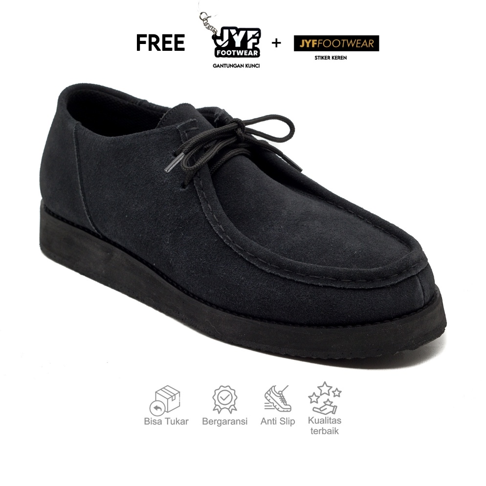 KODE C86P JYF  Classic Black Sepatu Oxford Pria Formal Kantor Kerja Kuliah Kondangan Pantofel
