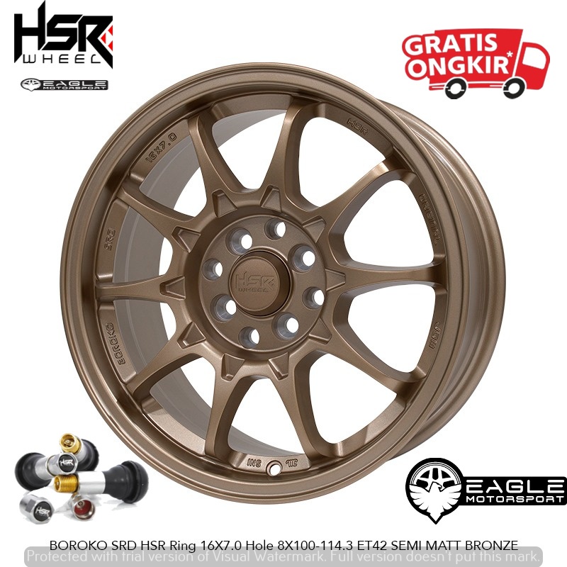 Velg Mobil Ring16 HSR BOROKO SRD Untuk Avanza Calya Xenia dll r16