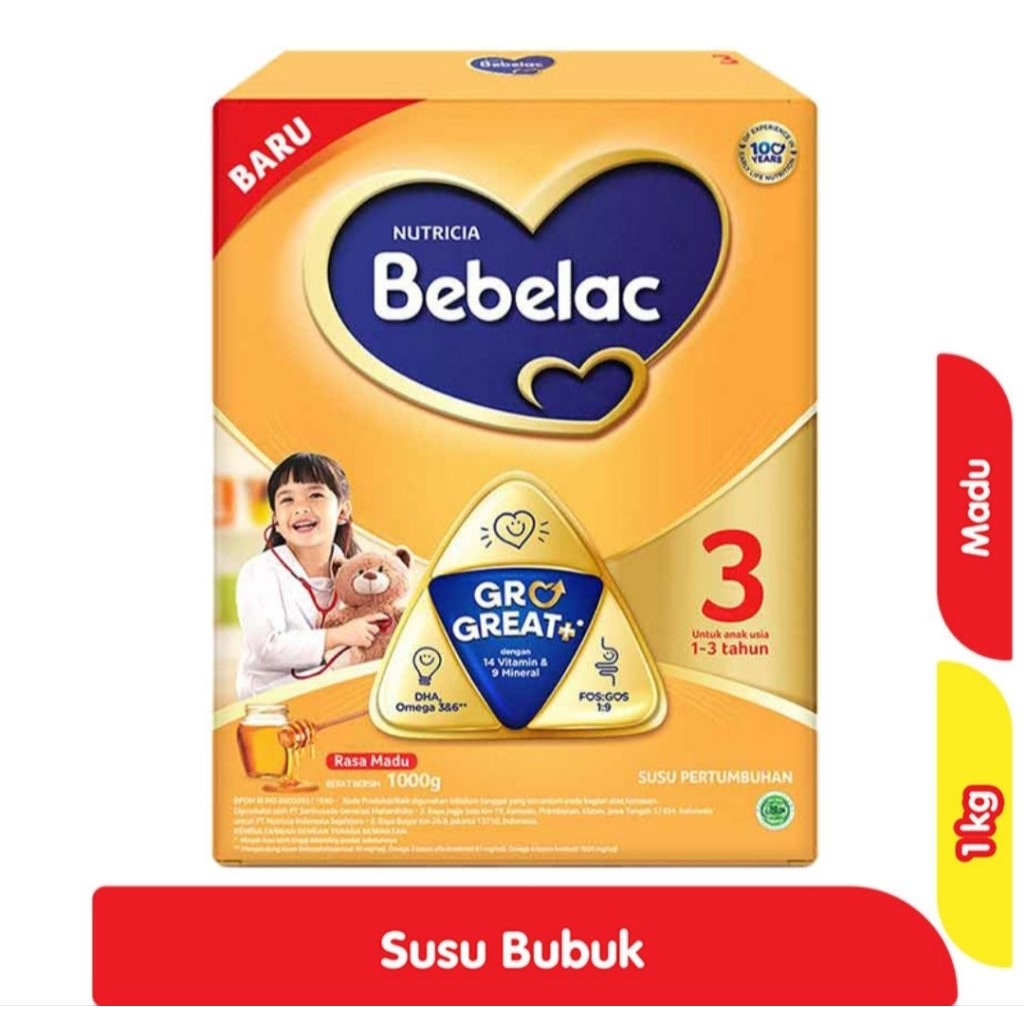 

Bebelac 3 GroGreat+ Madu 1000G