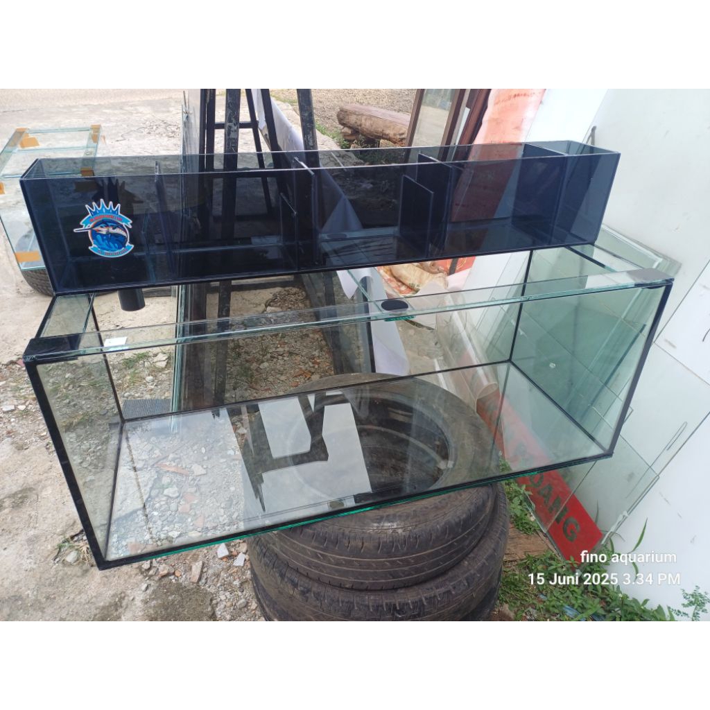 Aqurium kaca 100x40x40 plus top filter