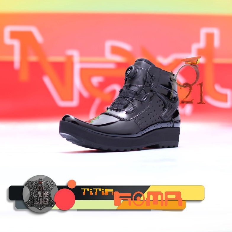 KODE E3N P21 Titik Koma Sepatu PDL Lantas  PDH Polri TNI Kulit Asli