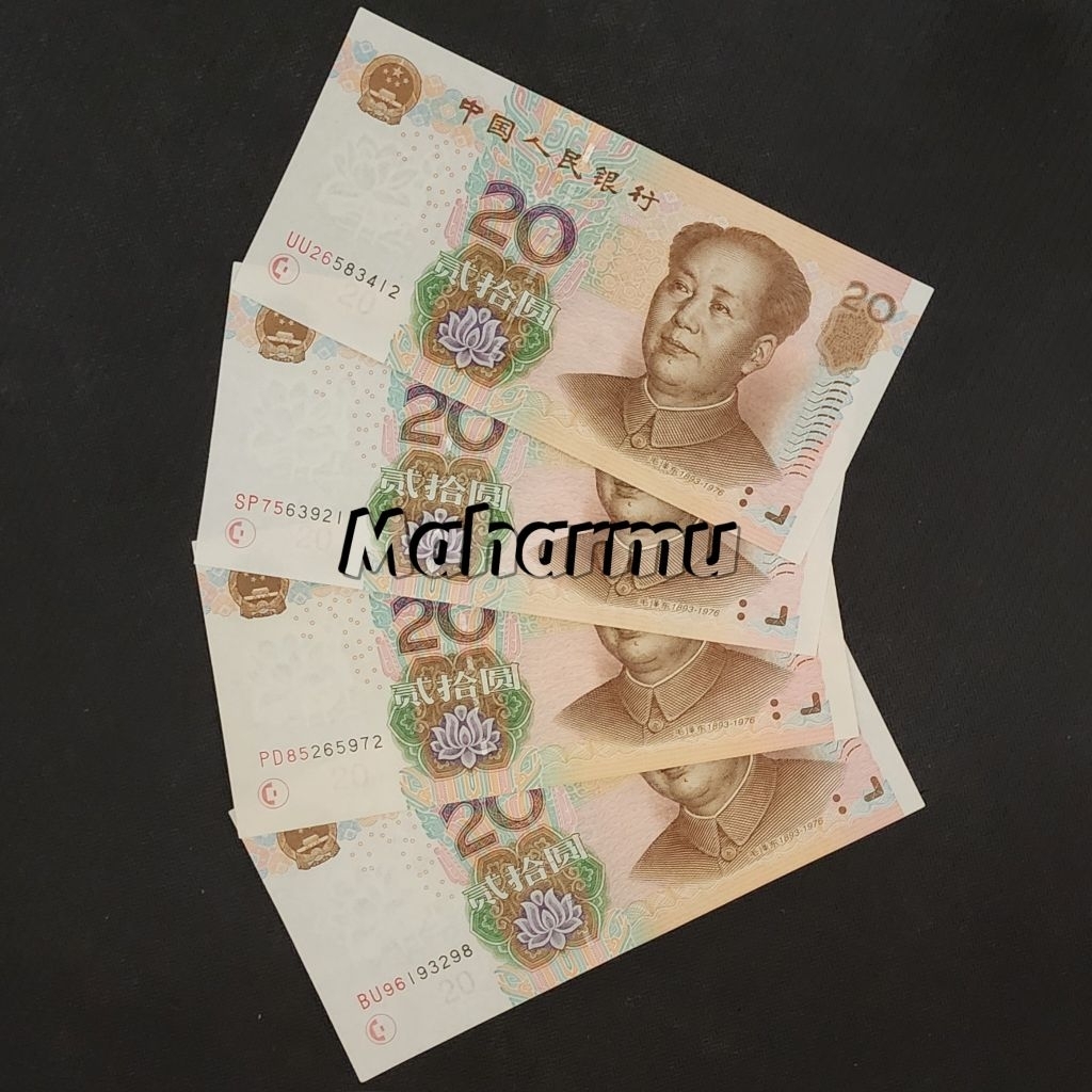 China Yuan Uang Asing Kuno 20 Yuan