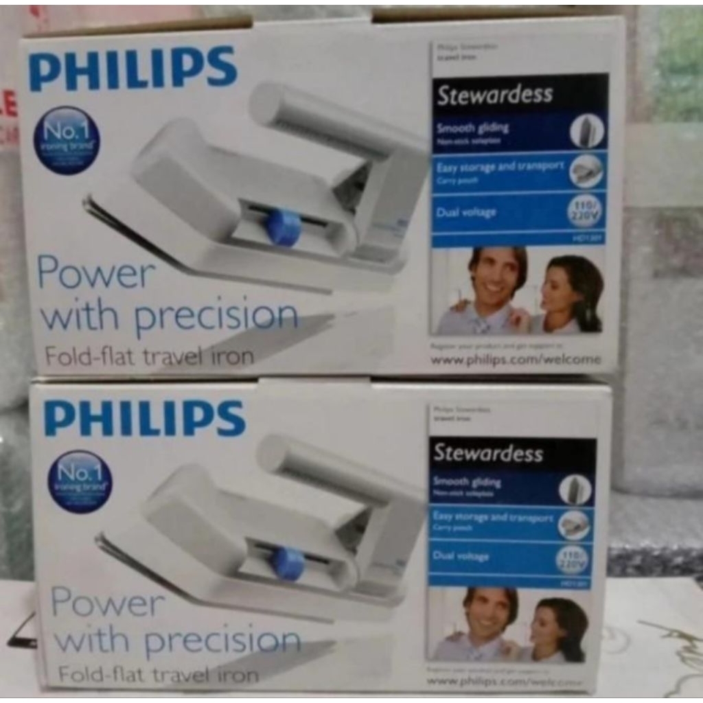PHILIPS TRAVEL IRON HD-1301 SETRIKA LIPAT HD-1301