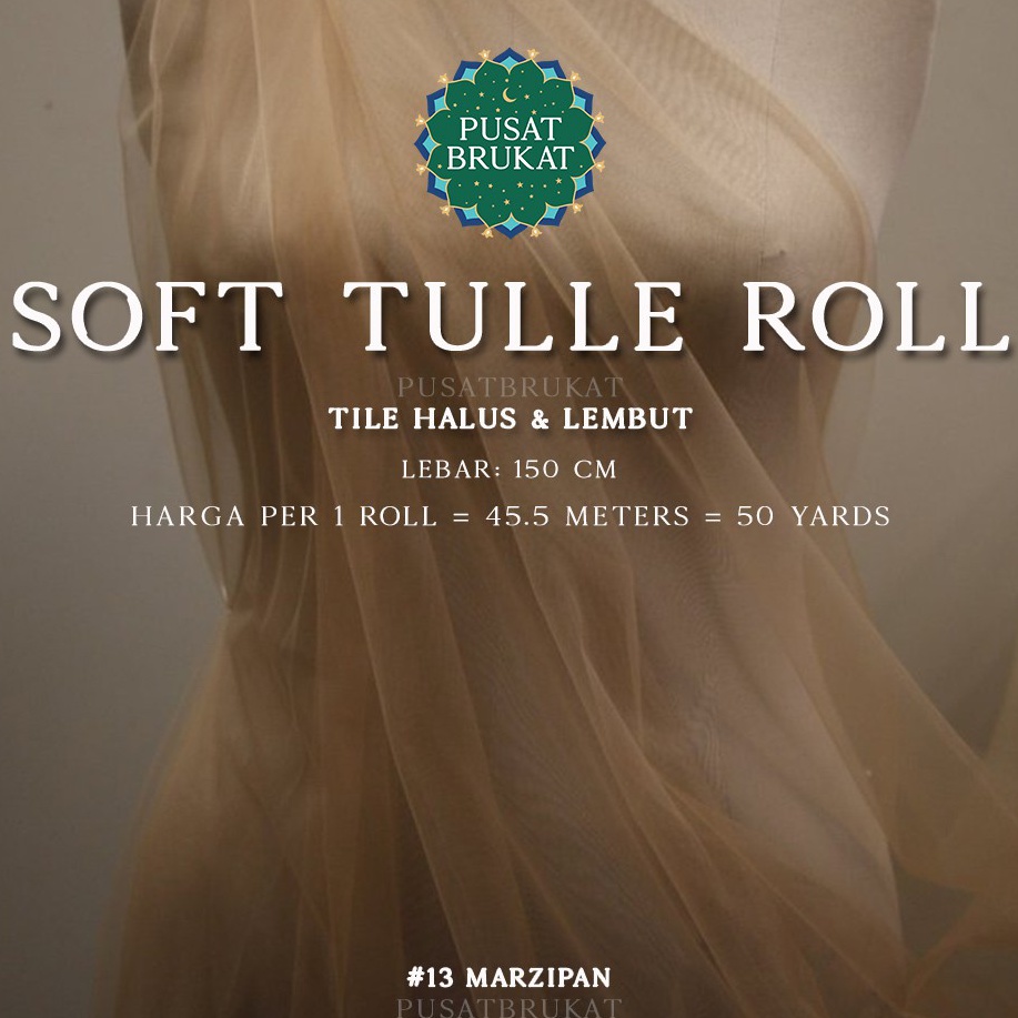 KODE G26K KAIN Soft Tulle Roll 455m  Bahan Tile  Kain Tule Polos Halus  Lembut Harga Per 1 Roll  455