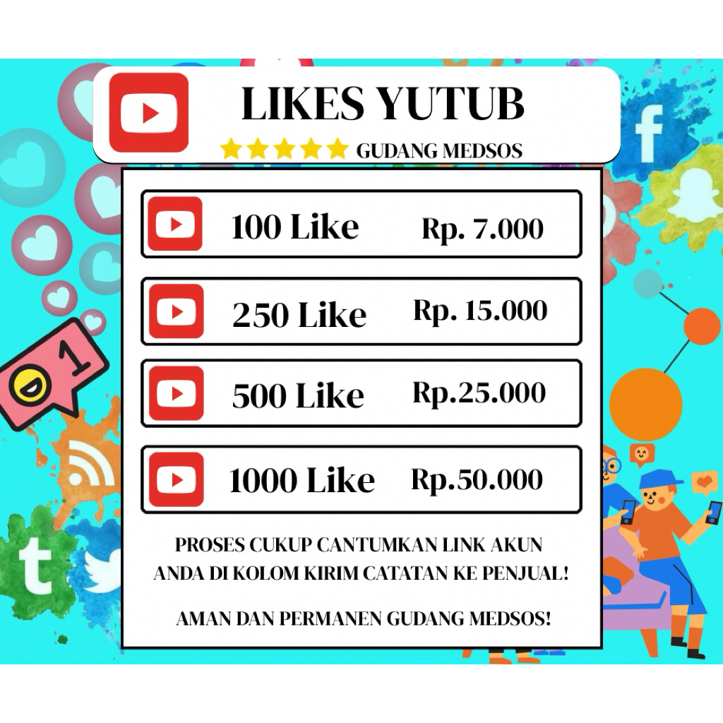 Likes Yutub Premium Gudang Medsos Permanen