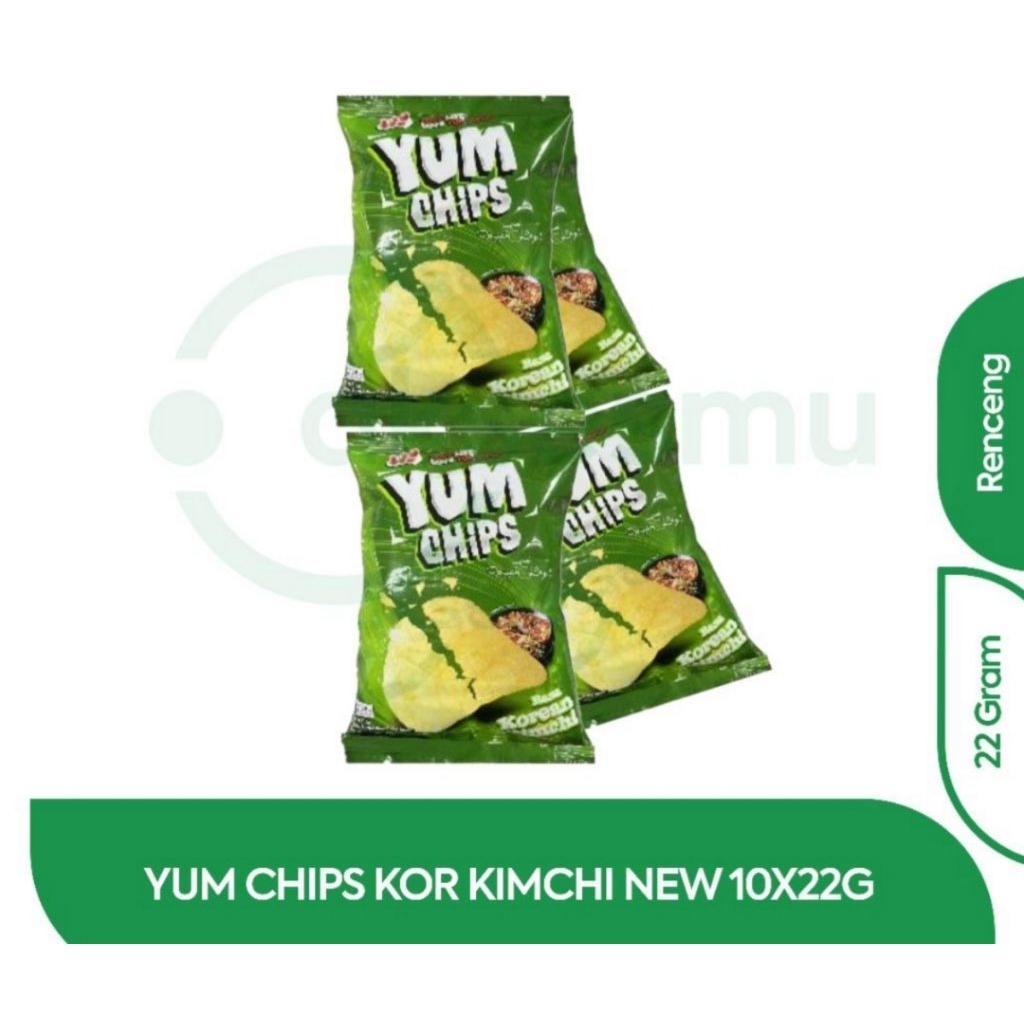 

YUM CHIPS KOREAN KIMCHI 22gr PACK ISI 0 PCS