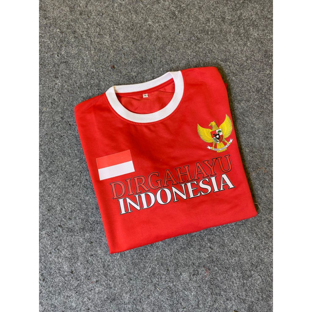 Kaos Dirgahayu Indonesia Merah Putih Kaos Kemerdekaan Indonesia Kaos Pria Kaos Wanita Kaos HUT RI Ka
