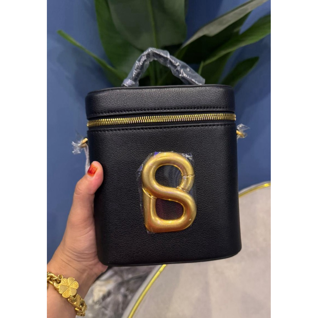 Alva Vanity Bag Buttonscarves Black NEW