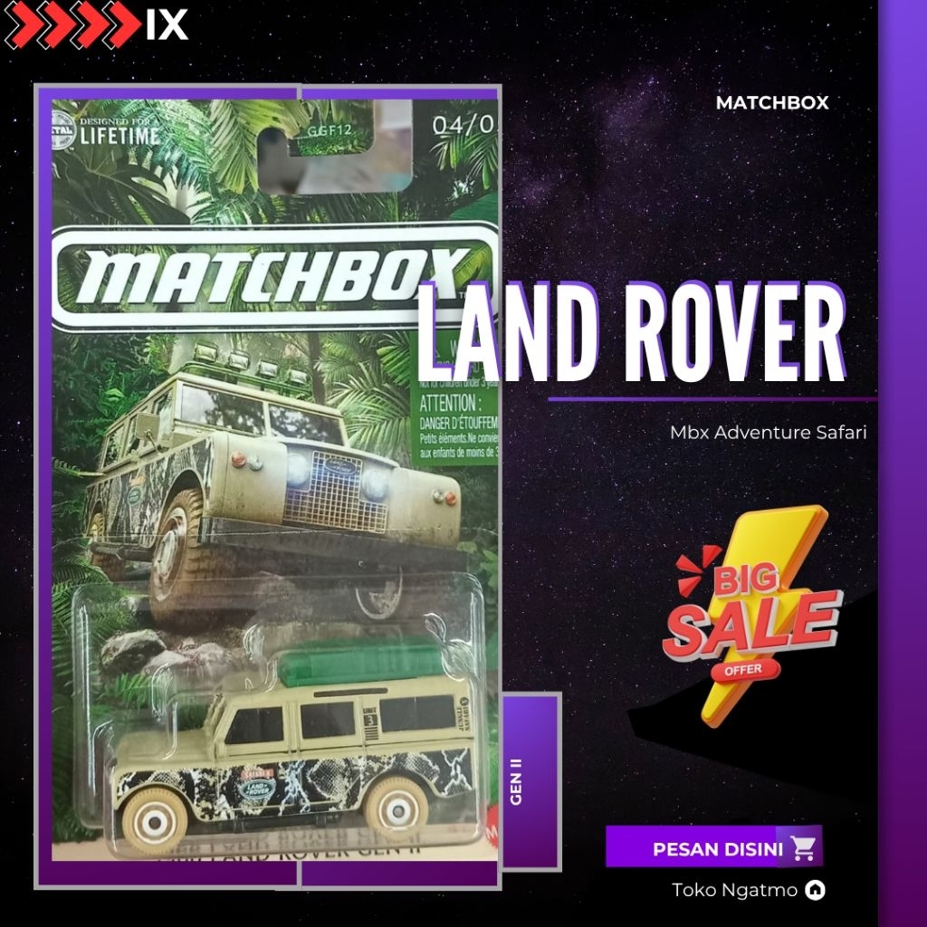 Matchbox Adventure Safari " Land Rover Gen ll "