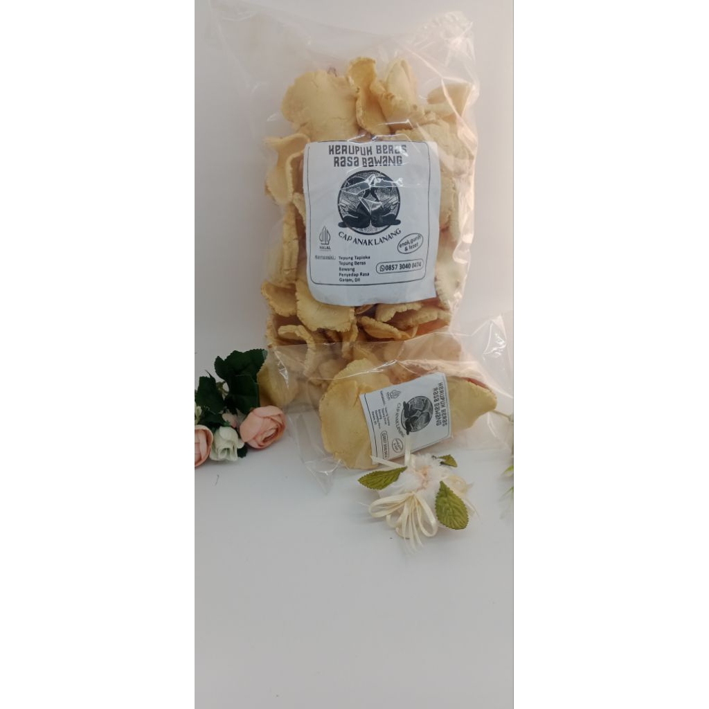 

Krupuk viral rasa bawang/Krupuk beras rasa bawang