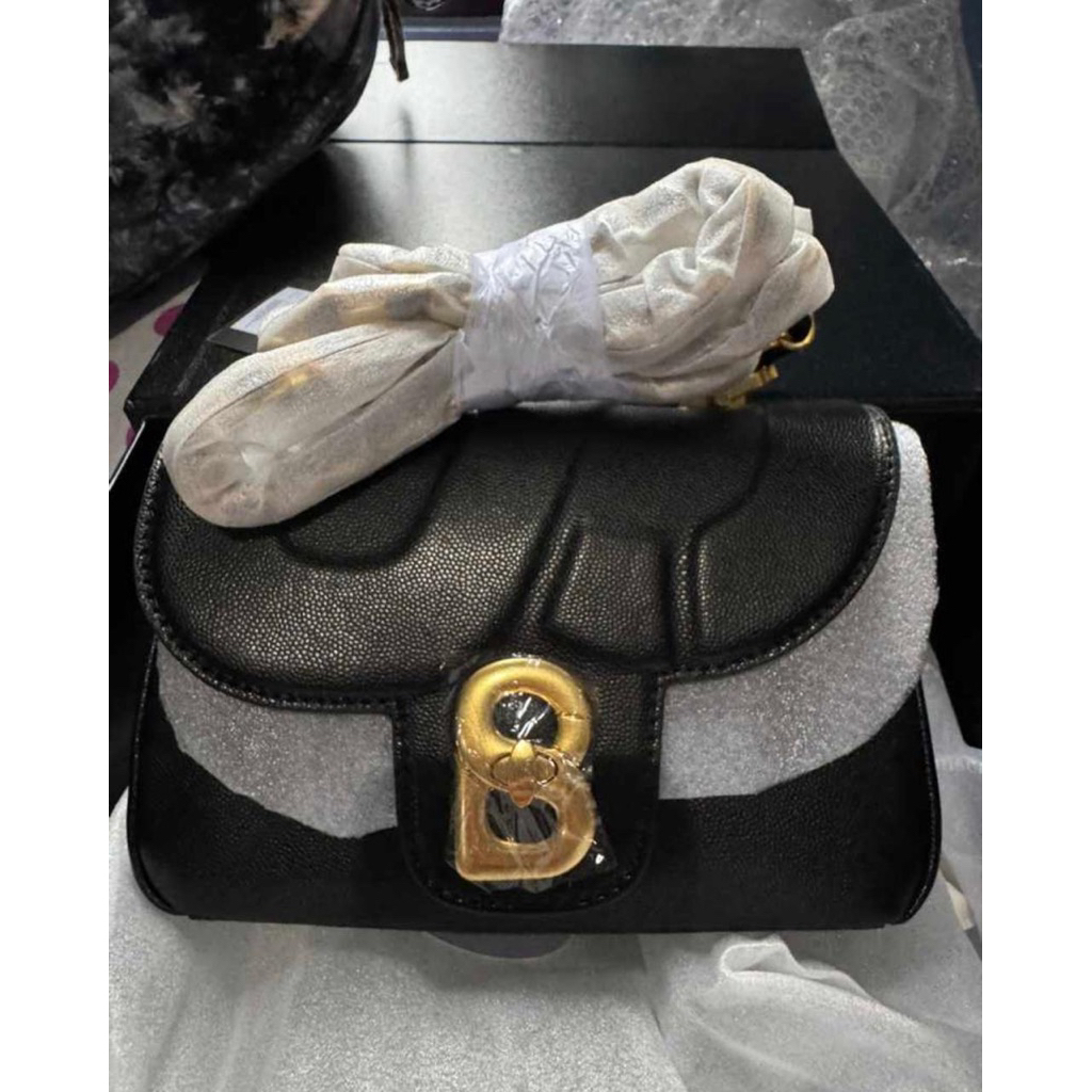 Alma Leather Bag Buttonscarves Small NEW