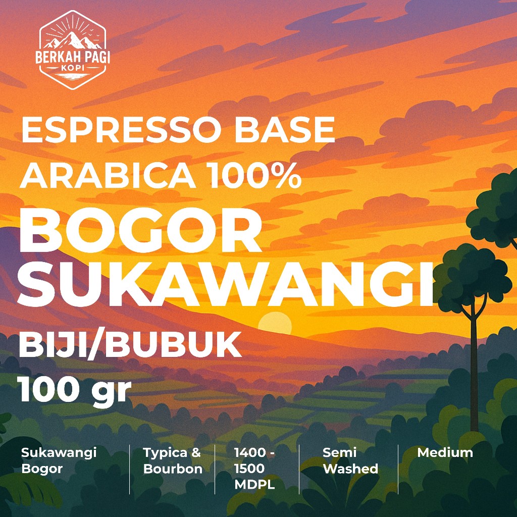 

Biji Kopi Bubuk / Single Origin Coffee Arabika Bogor Sukawangi 100 gr
