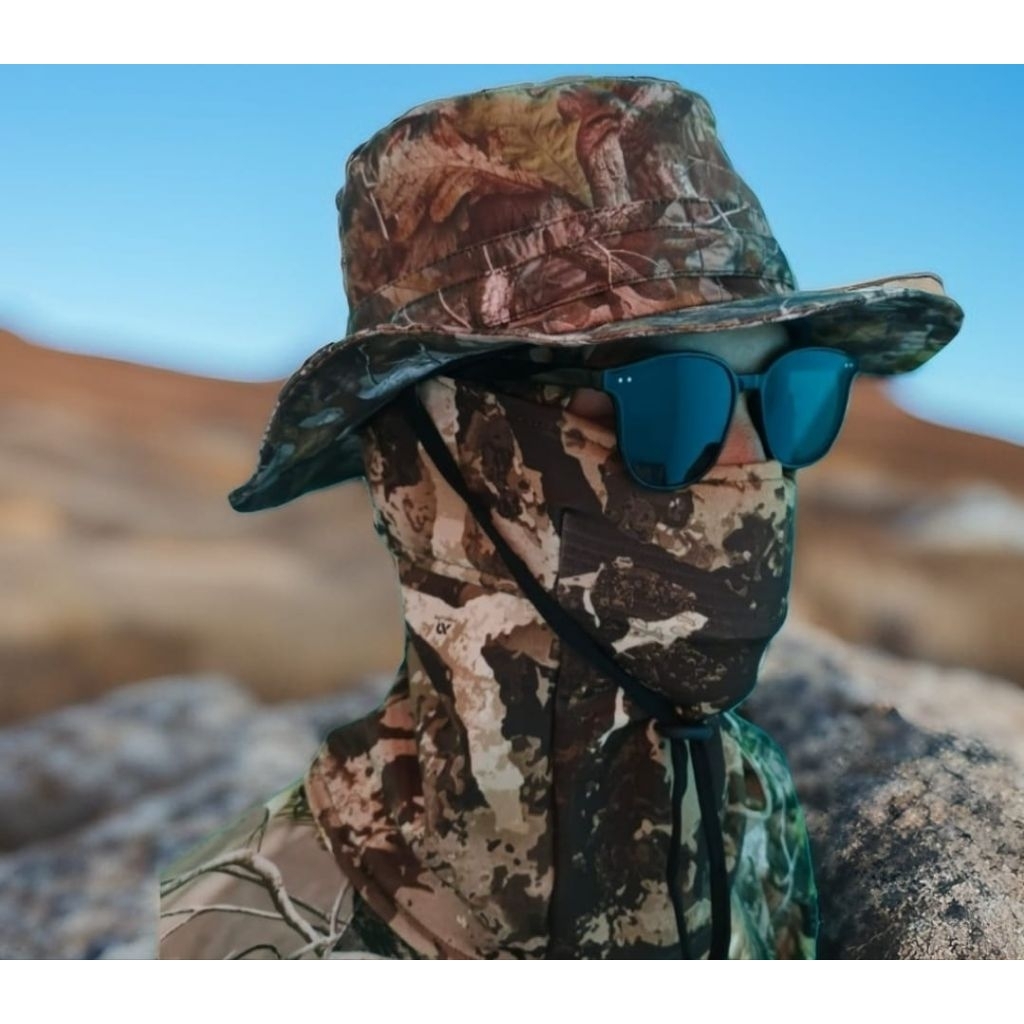 Topi+Buff Masyoek/Topi Rimba Buff Ninja Masyoak/Topi Petani Buff Ninja/Topi Rimba Buff Ninja