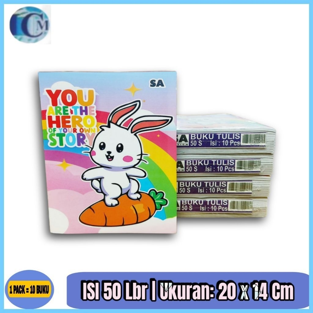 

Buku Tulis Murah isi 30 / 50 lembar 1 pack SA ( 10 buku)