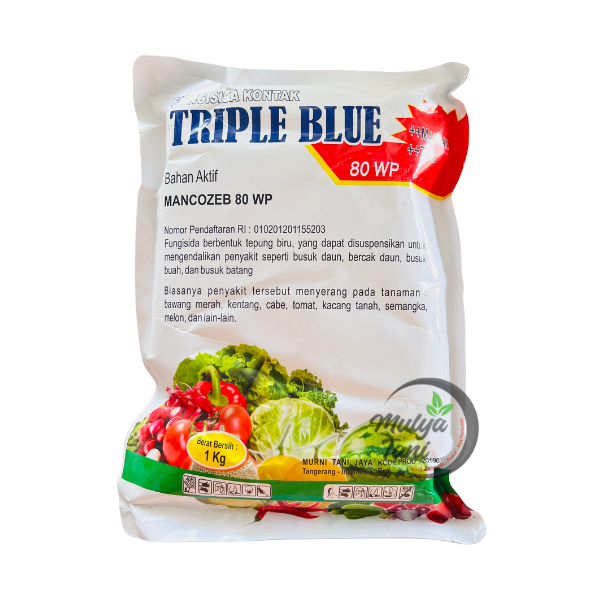 Fungisida Triple Blue Mankozeb 80WP 1 Kg Original