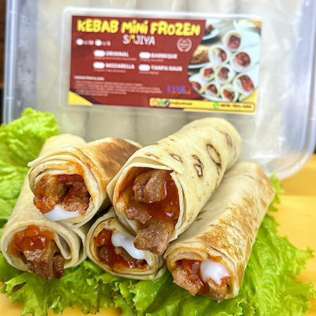 

Kebab Mini Frozen Rasa Original (Mayonais & Saus Sambal) Daging Premium isi 10pcs Kebab Turki Sajiya