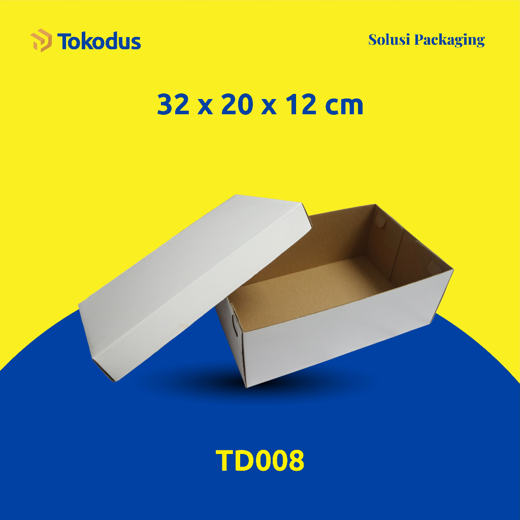 

Dus Sepatu | Kotak Sepatu | Kardus Box Sepatu Putih uk 32 x 20 x 12 cm - Tokodus Katapang