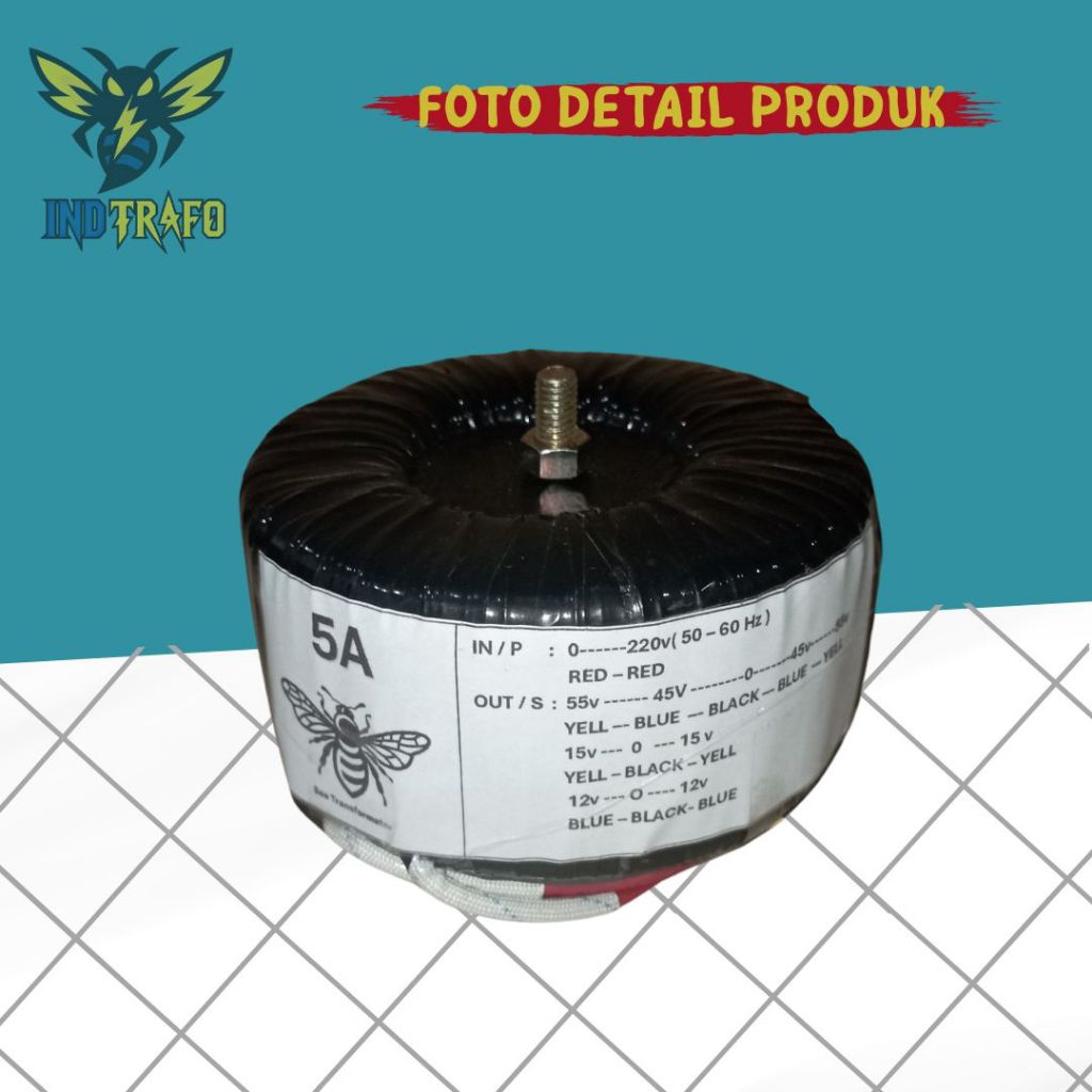 Jtterang Trafo Toroid Donat 5 Ampere Ct 55V - 45V