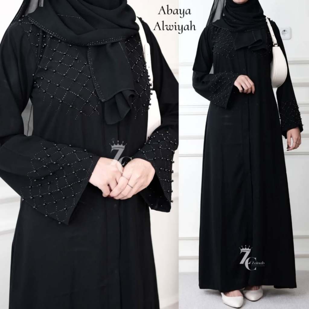 New Model Abaya Alwiyah Gamis Remaja Hitam