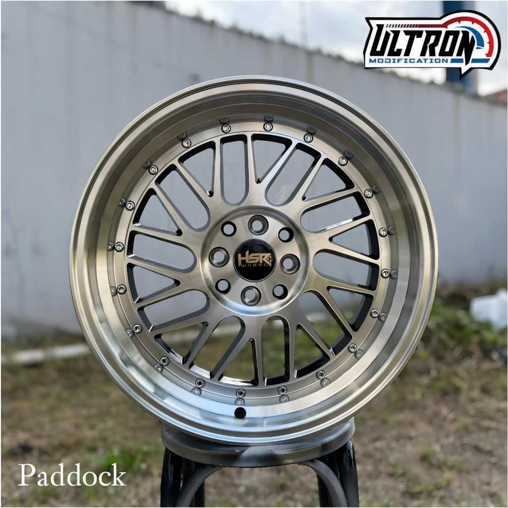 VELG MOBIL CELONG RING 17 BAUT 8X100-114  BUAT MOBIL COROLLA,YARIS,JAZZ,BRIO TYPE HSR PADDOCK R17