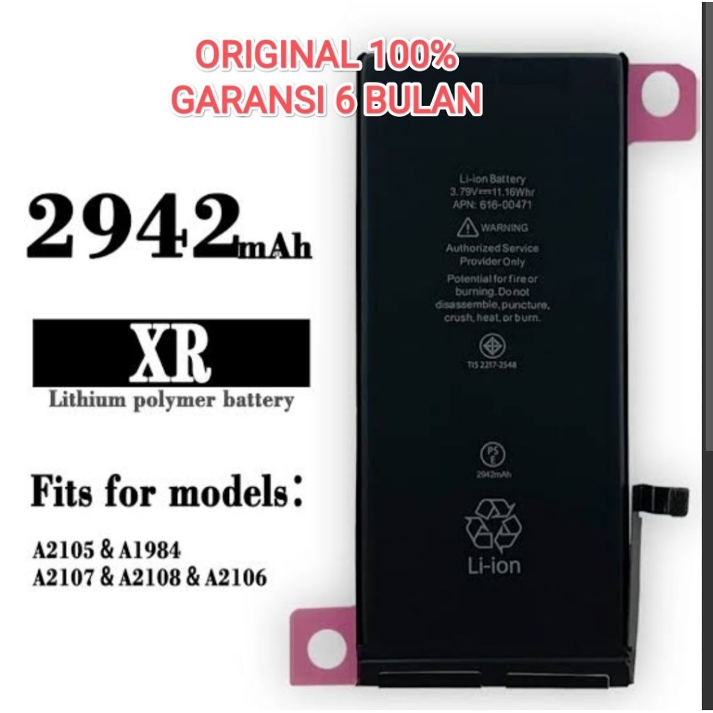 batre baterai batrai iPHONE XR ORIGINAL 100% garansi